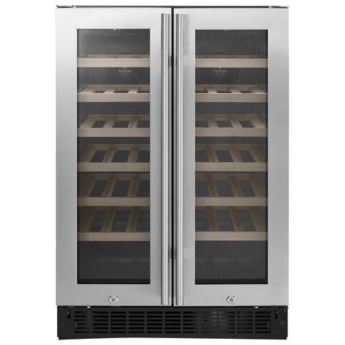 Insignia 21-Bottle / 64-Can Dual Zone Wine/Beverage Cooler (NS-BC2ZSS1-C) - Only at Best Buy