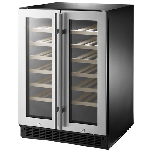 Insignia 21-Bottle / 64-Can Dual Zone Wine/Beverage Cooler (NS-BC2ZSS1-C) - Only at Best Buy