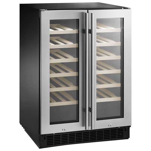 Insignia 21-Bottle / 64-Can Dual Zone Wine/Beverage Cooler (NS-BC2ZSS1-C) - Only at Best Buy