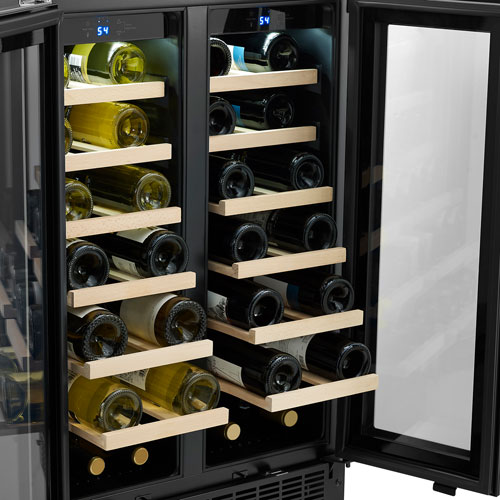 Insignia 21-Bottle / 64-Can Dual Zone Wine/Beverage Cooler (NS-BC2ZSS1-C) - Only at Best Buy