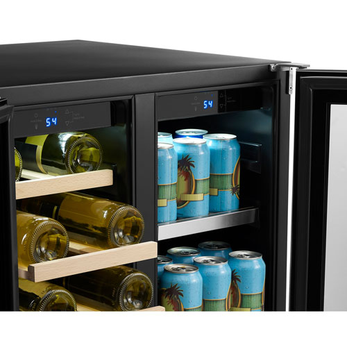 Insignia 21-Bottle / 64-Can Dual Zone Wine/Beverage Cooler (NS-BC2ZSS1-C) - Only at Best Buy