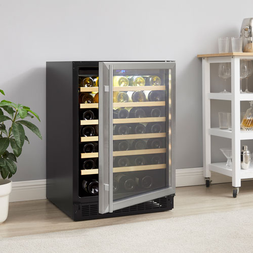 Insignia 24" 61-Bottle Built-In Wine Cooler (NS-BI1ZWC-C) - Only at Best Buy