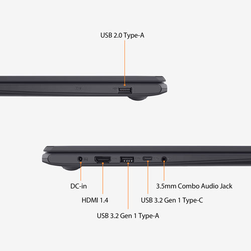 ASUS Vivobook Go 15 L510 15.6" Laptop w/1 year of Microsoft 365 -Star Black (Intel Celeron N4500/4GB RAM/128GB SSD)