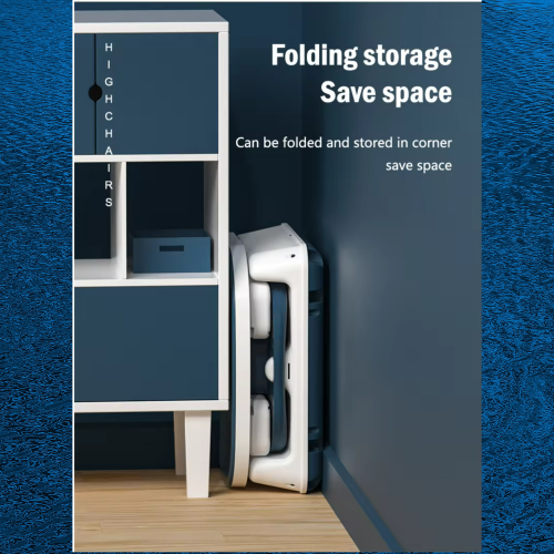 7 in 1 Multi-function baby folding wheels baby feeding high chair Blue