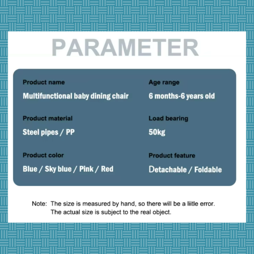 7 in 1 Multi-function baby folding wheels baby feeding high chair Blue