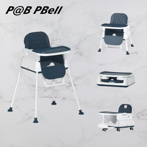 7 in 1 Multi-function baby folding wheels baby feeding high chair Blue