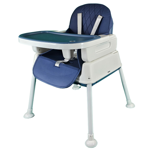 7 in 1 Multi-function baby folding wheels baby feeding high chair Blue