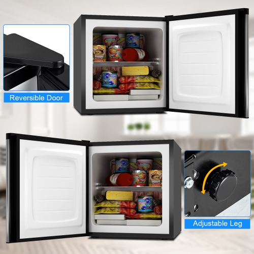 Congélateur vertical compact de comptoir de Costway, 1,1 pi3 avec Petit format avec porte réversible en acier inoxydable et tablettes ajustables