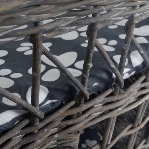 vidaXL Willow Cat Tree Pet House/Bed/Scratching Post with Cushion Square