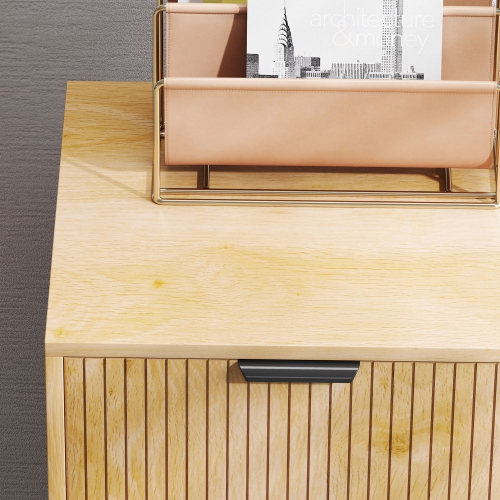 HOMCOM Sideboard Storage Cabinet with Doors & Adjustable Shelf, Freestanding Accent Cabinet with Wood Legs, Oak