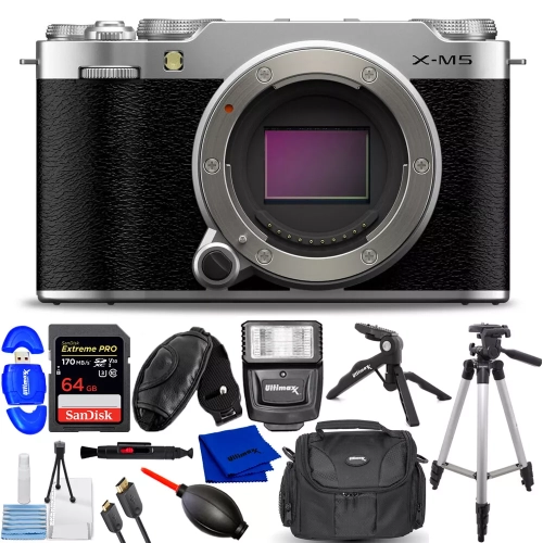 FUJIFILM X-M5 Mirrorless Camera 16900707 - 12PC Accessory Bundle