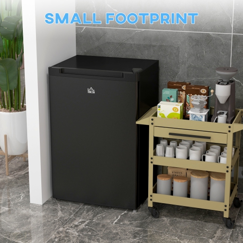 Congélateur vertical compact de HOMCOM, mini congélateur de 3,0 pi3 avec porte réversible, tablette amovible, température réglable pour le bureau à