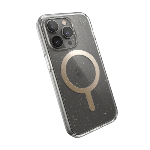 SPECK  Presidio Perfect-Clear With Glitter Magsafe Case - Iphone 14 Pro In Gold It looks and fits great