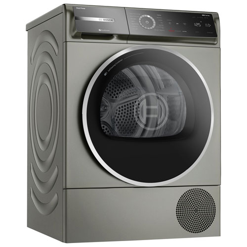 Bosch 800 Series 4.0 Cu. Ft. Heat Pump Electric Dryer - Pearl Steel