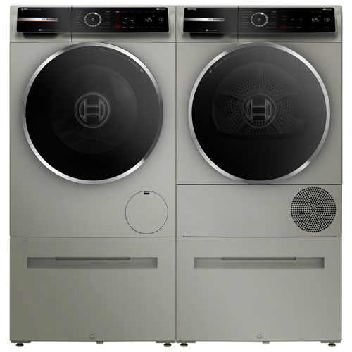 Bosch 800 Series 4.0 Cu. Ft. Heat Pump Electric Dryer - Pearl Steel