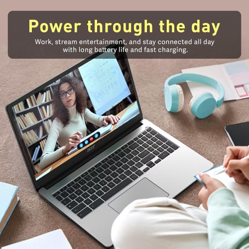 Chromebook 6 HD 315 15 po d'Acer, Pentium N6000 d'Intel, LPDDR4X d'4 Go, stockage 288 Go, carte graphique UHD d'Intel, ChromeOS,