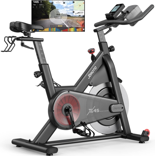 JOROTO X4S Bluetooth Exercise Bike Indoor Cycling Bike with Readable Magnetic Resistance and Belt Drive Stationary Bikes 330 Pounds Capacity 44 Days