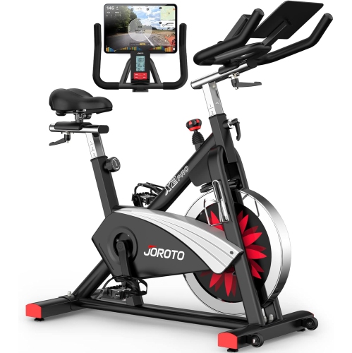 JOROTO X2PRO Exercise Bike Stationary Bike Indoor Cycling Bike With Bluetooth Magnetic Belt Drive Ultra-Silent Exercise Bikes for Home LCD Monitor