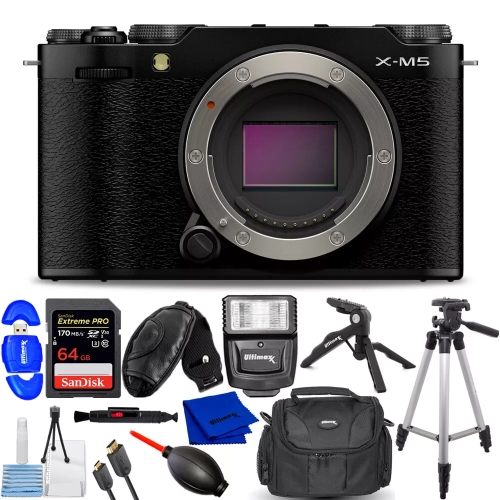 FUJIFILM X-M5 Mirrorless Camera 16900678 - 12PC Accessory Bundle