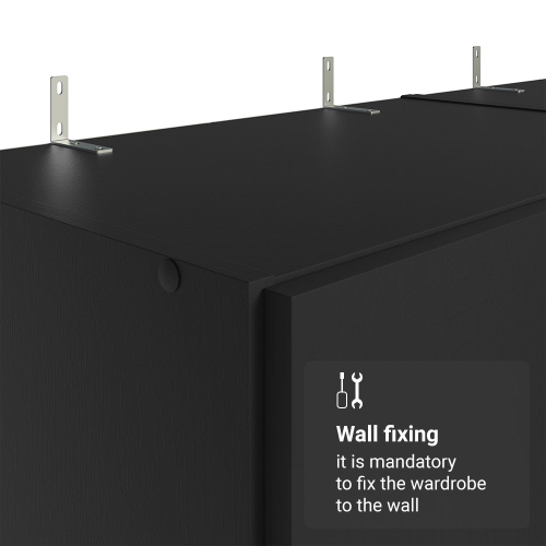 Madesa Wardrobe Armoire Closet Pantry Storage Cabinet with 6 Doors and 15 Utility Shelves 71"L Wooden Organization Unit for Bedroom, Office, Laundry