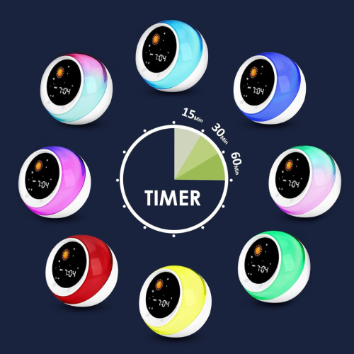 Time to Wake Alarm Clock for Kids, Children's Sleep Trainer, Kids Wake Up Light, Sleep Sound Machine