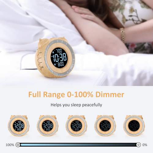 Loud Dual Alarm Clock with Bed Shaker - 0-100% Dimmer, Vibrating Alarm Clock for Heavy Sleepers or Hearing Impaired, Easy to Set, USB Charging Port,