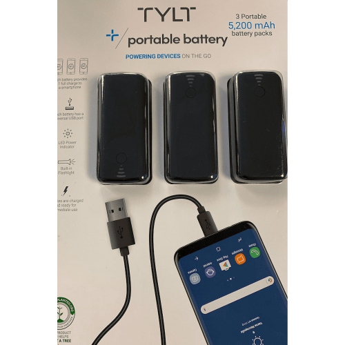 TYLT  3 Portable 5, 200Mah Battery Packs Powerbank