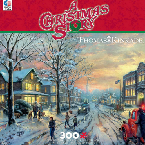Casse-tête surdimensionné de 300 morceaux de Ceaco Thomas Kinkade, Une histoire de Noël