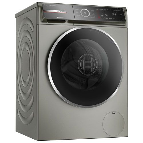 Bosch 800 Series 2.4 Cu. Ft. High Efficiency Compact Front Load Washer - Pearl Steel