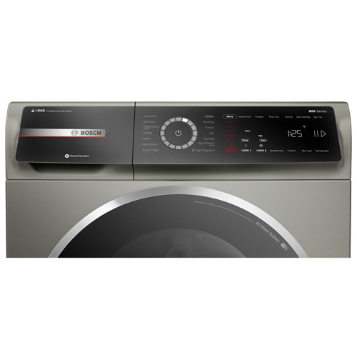 Bosch 800 Series 2.4 Cu. Ft. High Efficiency Compact Front Load Washer - Pearl Steel