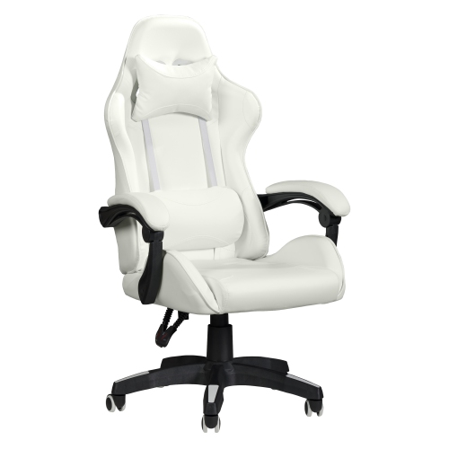 CorLiving Ravagers Ergonomic Adjustable Gaming Chair in White