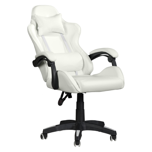 CorLiving Ravagers Ergonomic Adjustable Gaming Chair in White