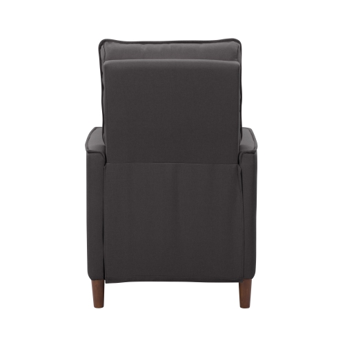 Fauteuil inclinable manuel rembourré de Corliving, fauteuil inclinable moderne pour petits espaces, salon, chambre à coucher, gris foncé
