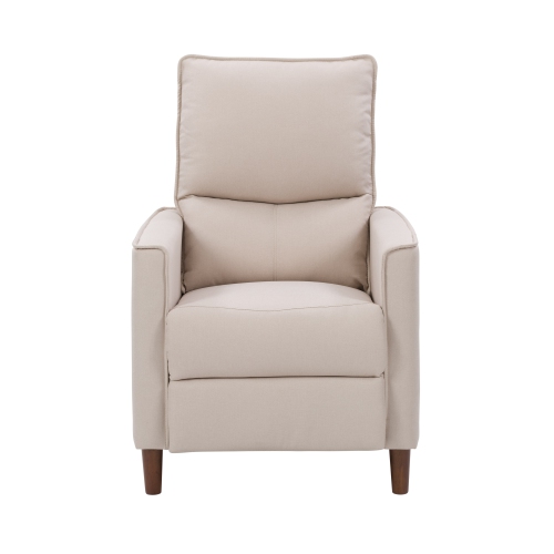 Fauteuil inclinable manuel rembourré de Corliving, fauteuil inclinable moderne pour petits espaces, salon, chambre à coucher, beige