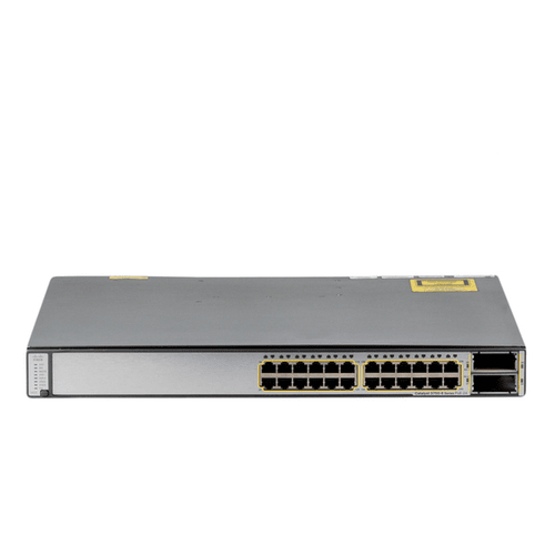 REFURBISHED GOOD Cisco WS-C3750E-24PD-E 24 Port PoE GiG IP Service Switch.