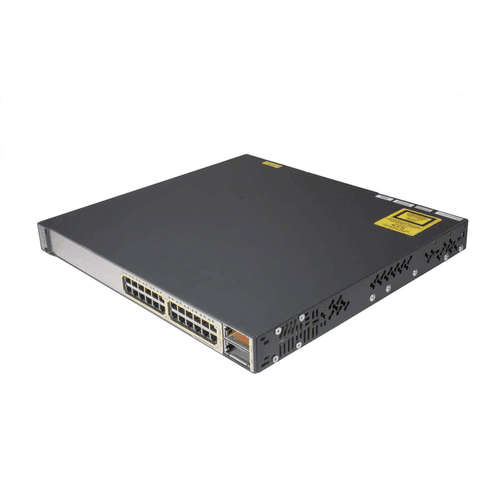 REFURBISHED GOOD Cisco WS-C3750E-24PD-E 24 Port PoE GiG IP Service Switch.