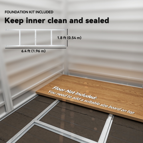 Outsunny 7' x 4' Outdoor Storage Shed, Easy to Assemble, Upgraded Galvanised Steel Frame with Foundation Kit, Double Doors with Lock, Metal Garden