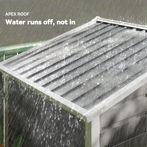 Outsunny 7' x 4' Outdoor Storage Shed, Easy to Assemble, Upgraded Galvanised Steel Frame with Foundation Kit, Double Doors with Lock, Metal Garden