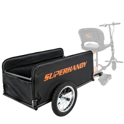 Chariot pliable SuperHandy&nbsp;: léger, capacité 155&nbsp;lb, assemblage sans outil, compatible avec les trottinettes GCAT015/GCAT021/GCAT016