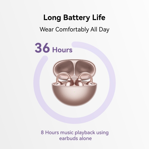 FreeClip DE HUAWEI, design esthétique révolutionnaire, port léger comme une plume, écoute ouverte, appel AI Crystal-Clear, Longue autonomie,