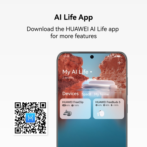 FreeClip DE HUAWEI, design esthétique révolutionnaire, port léger comme une plume, écoute ouverte, appel AI Crystal-Clear, Longue autonomie,