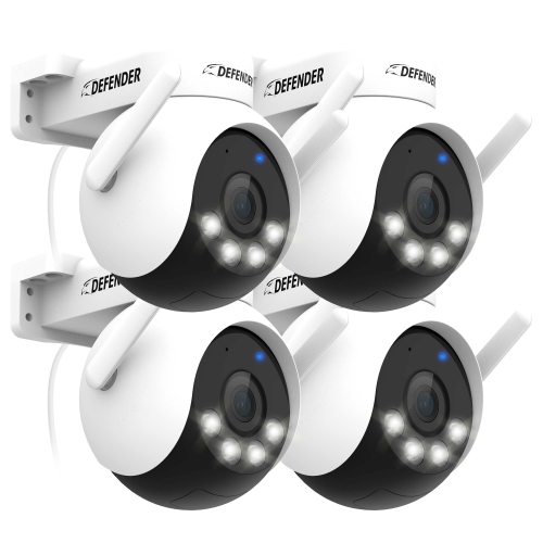 Image 1 de 10.. 4 caméras de surveillance à brancher Wi-Fi 360° Everwatch PTZ 4K AI POWERED de Defender