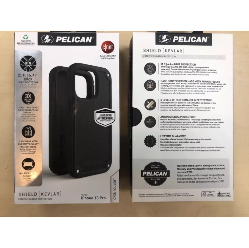 Étui noir Shield Kevlar avec support MagSafe de Pelican - iPhone 15 Pro