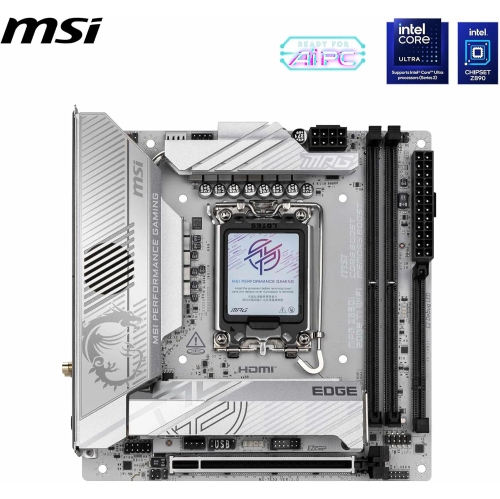 MSI MPG Z890I EDGE TI WIFI Mini-ITX Socket 1851 Motherboard 128GB, Wifi 7