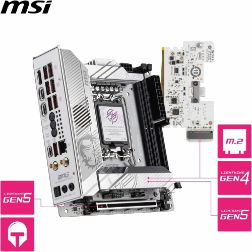 MSI MPG Z890I EDGE TI WIFI Mini-ITX Socket 1851 Motherboard 128GB, Wifi 7