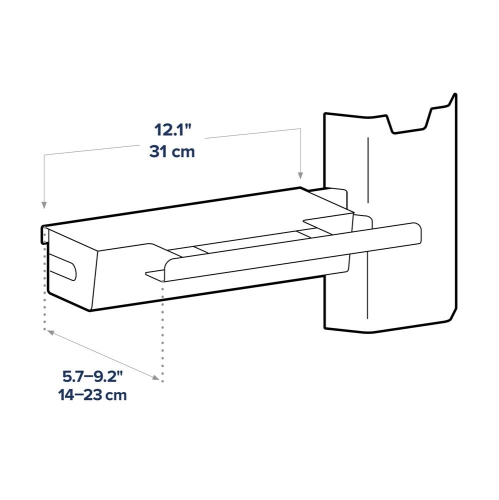 Ergotron Large Printer Bracket for Wall Track - White -