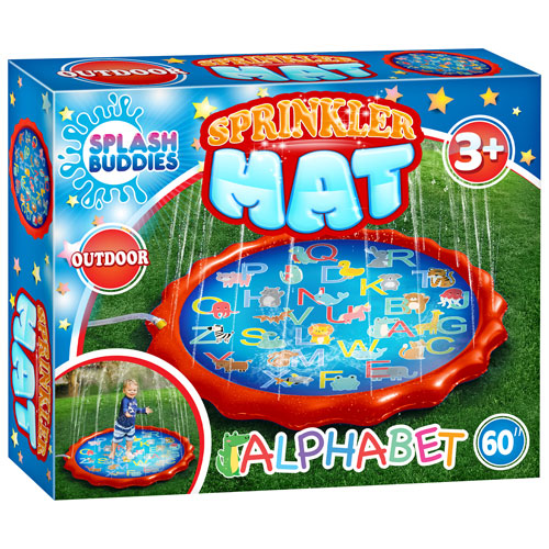 Tapis d'arrosage extérieur de 60 po de l'alphabet de Splash Buddies