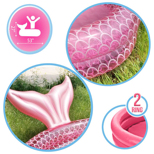 Piscine gonflable de sirènes pour enfants de Splash Buddies - Rose