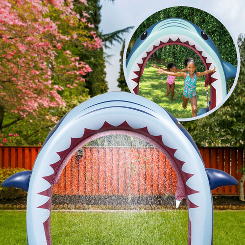 Arroseur en forme de requin pour l'extérieur de Splash Buddies- Bleu