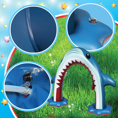 Arroseur en forme de requin pour l'extérieur de Splash Buddies- Bleu